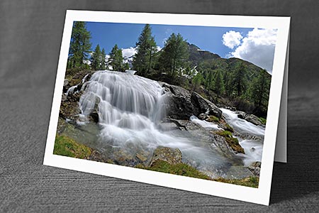 A5-Fotokarte/Klappkarte mit hochwertigem Papierabzug, Einlageblatt und Umschlag. Fototitel: Naturlandschaft (Klappkarte, Kunstkarte)