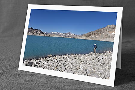 A5-Fotokarte/Klappkarte mit hochwertigem Papierabzug, Einlageblatt und Umschlag. Fototitel: Einsame Landschaft (Klappkarte, Kunstkarte)