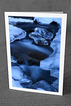 A5-Fotokarte/Klappkarte mit hochwertigem Papierabzug, Einlageblatt und Umschlag. Fototitel: Kunstkarte Neujahr (Klappkarte, Kunstkarte)