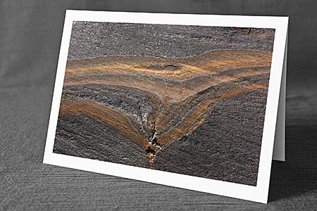 A5-Fotokarte/Klappkarte mit hochwertigem Papierabzug, Einlageblatt und Umschlag. Fototitel: Gemälde auf Fels (Klappkarte, Kunstkarte)