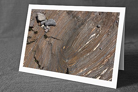 A5-Fotokarte/Klappkarte mit hochwertigem Papierabzug, Einlageblatt und Umschlag. Fototitel: Fels und Steine (Klappkarte, Kunstkarte)