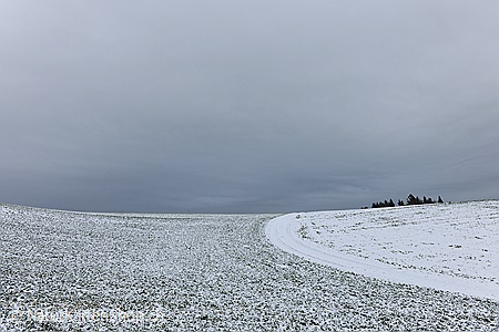 A5-Fotokarte/Klappkarte mit hochwertigem Papierabzug, Einlageblatt und Umschlag. Fototitel: Kunstkarte Winterlandschaft (Klappkarte, Kunstkarte)