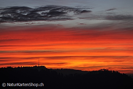 A5-Fotokarte/Klappkarte mit hochwertigem Papierabzug, Einlageblatt und Umschlag. Fototitel: Grusskarte Abendrot (Klappkarte, Kunstkarte)