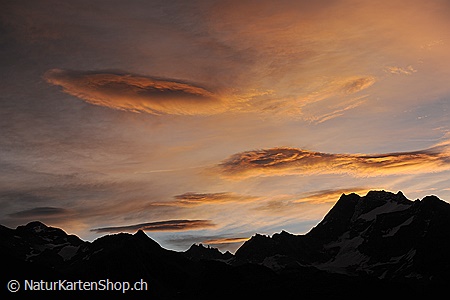 A5-Fotokarte/Klappkarte mit hochwertigem Papierabzug, Einlageblatt und Umschlag. Fototitel: Morgenstimmung im Gebirge (Klappkarte, Kunstkarte)