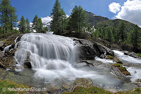 A5-Fotokarte/Klappkarte mit hochwertigem Papierabzug, Einlageblatt und Umschlag. Fototitel: Naturlandschaft (Klappkarte, Kunstkarte)