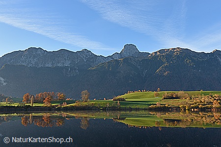 A5-Fotokarte/Klappkarte mit hochwertigem Papierabzug, Einlageblatt und Umschlag. Fototitel: Herbstlandschaft (Klappkarte, Kunstkarte)