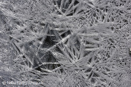 A5-Fotokarte/Klappkarte mit hochwertigem Papierabzug, Einlageblatt und Umschlag. Fototitel: Weihnachtskarte Sterne aus Eis (Klappkarte, Kunstkarte)