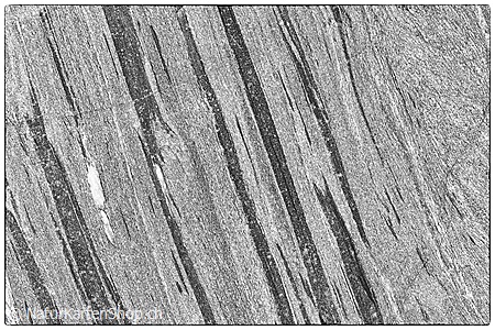 A5-Fotokarte/Klappkarte mit hochwertigem Papierabzug, Einlageblatt und Umschlag. Fototitel: Strukturen im marmorierten Gletscherschliff (Schwarz/Weiss) (Klappkarte, Kunstkarte)