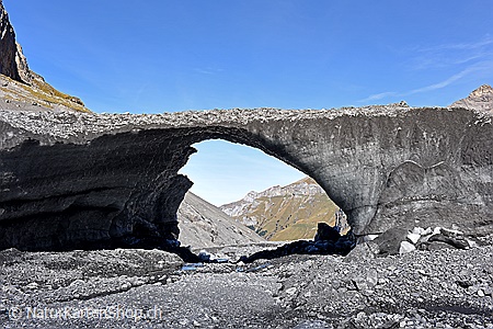 A5-Fotokarte/Klappkarte mit hochwertigem Papierabzug, Einlageblatt und Umschlag. Fototitel: Bogen aus Eis (Klappkarte, Kunstkarte)