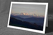Fotokarte F041012: Abendstimmung über dem Emmental mit Eiger, Mönch und Jungfrau