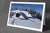 Fotokarte F104663: Weihnachtskarte Alphütten im Winter