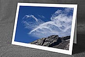 Fotokarte F143455: Lustige, leichte Wolken am blauen Himmel